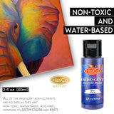 Iridescent Acrylic Paint Set Of 16 Chameleon Colors 60Ml 2 Oz Bottles, High Viscosity Shimmer Paint For Artists, Beginners On Rocks, Crafts, Canvas, Wood, Fabric, Ceramic
