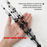 12 Pieces Christmas Artificial Glitter Berry Stems 15.7 Holly Berry Picks Ornaments Fake Christmas Tree Pick Sticks Decorations Glitter Twig Branches Gift For Vase Home Wedding Holiday (Black)