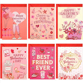 Valentines Day Greeting Cards With Envelopes 24 Pack Glitter Galentines Day Cards Blank Inside