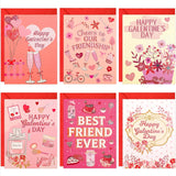 Valentines Day Greeting Cards With Envelopes 24 Pack Glitter Galentines Day Cards Blank Inside
