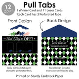 Big Dot of Happiness Kentucky Horse Derby Party Supplies - Race Pull Tab Game Cards - Interactive 3-in-a-Row Party Entertainment - Double-Sided Winner Cards - Set of 12