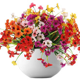 14 Bundles Aritificial Flowers For Outdoors Decoration, Multicolor Fake Flowers Plastic Plants Faux Violet Uv Resistant For Spring Summer Garden Patio Window Box Office Table Kitchen Home Decor