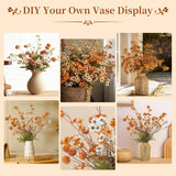 10-Pack Fake Flowers,Uv Resistant & Waterproof Artificial Flowers, Lifelike Faux Flowers Bouquet For Home Decor, Bendable Stems For Indoor Outside Patio Garden, No Maintenance Fade-Proof Centerpiece
