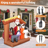 6Ft H Christmas Inflatable Nativity Scene With Build-In Led Lights, Christmas Inflatable Outdoor Indoor Decorations Larg