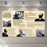 Martin Luther King Jr. Day Photo Booth Backdrop for Bulletin Board Decorations History Famous Quote MLK Day Decor Inspiration School Classroom Wall Decor (5.9×3.6ft)