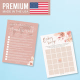 20 Boho Baby Shower Games For Girl-Hilarious Funny Bingo Game Girl, Tradition Cards