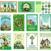 Happy St. Patrick'S Day Cards With Envelopes & Stickers 20 Pcs For Kids And Adults Irish 4X6 Inch Blessings Message Inside 10 Designs Shamrock Lucky Day Religious Saint Patricks Day Cards