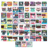 Mini Highlighted Text Valentine'S Day Cards / 60 Adorable Colorful Animal Pun To From Happy Valentine'S Day Cards / 3.5" X 3.5" Flat Double Sided Cute Love Day Classroom Card Pack / Made In The Usa