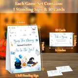 Halloween Baby Shower Games, Little Ghost Guess How Many Animal Crackers For Boys Or Girls Spooky Gender Reveal Party Decorations, 1 Sign + 50 Guessing Cards - B02