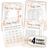 Bear Baby Shower Games β 4 Fun Baby Games For Shower Party, Bingo, Word Scramble, Mommy Or Daddy, Bearly Wait Theme