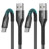 2 Pack 3FT USB A to USB C Fast Charging Cable for CarPlay Android Auto iPhone Samsung