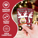 Christmas Scratch Off Cards, 50Pcs Xmas Reindeer Scratch To Win Cards, Christmas Party Game For Ice Breaker Activity, Groups Events Game, Festival Holiday Party Supplies(3.5X2.1 Inches)-A01