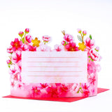 Sweet Cherry Blossom Pop Up Card, 7 Inches Flower 3D Greeting Card With “Always & Forever” Heart, Romantic Anniversary Card For Valentine’S Day, Birthday, Includes Envelope & Message Note
