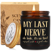 Funny Candle Gifts For Women, My Last Nerve Oh Look Its On Fire Candle, Unique Birthday Christmas Candles Gift For Wife Sister Girlfriend, Friendship Stress Relief Candles Gift For Bestie Coworker102