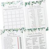 Eucalyptus Bridal Shower Games 30 Guests, Includes Would She Rather, Bridal Bingo, What'S In Your Purse, And Guess Who Bride Or Groom