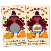 Thanksgiving Scratch Off Games, Thanksgiving Scratch Off Game Cards For Baby Shower, Bridal Shower, Fall Festival Raffle Lottery Tickets Cards, Set Of 50 (B02)