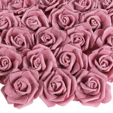 100 Pcs Artificial Flowers Mauve Fake Roses Artificial Flowers Foam Flowers Real Looking Foam Roses For Diy Wedding Home Centerpiece Table Decorations(Dusty Rose)