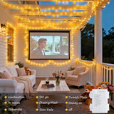 4 Pack 50 LED Battery Operated String Lights 16.5FT Warm White Waterproof with Timer