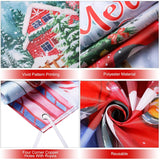 Christmas Door Covers Red Truck Xmas Cover For Door Christmas Truck Front Door Cover For Merry Christmas New Year Photography Background Party Decoration, 70.9 X 35.4 Inches