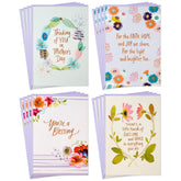 Hallmark Religious Mother's Day Card Assortment (16 Cards with Envelopes) Purple, Teal and Orange Flowers