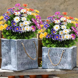 Artificial Daisies Plastic Flowers, 12 Bundles No Fade Artificial Daisies Flowers, Indoor Outside Home Garden, Shrubs, Porch Window Spring Summer Decor, Artificial Flowers For Outdoors