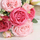 3 Pack Peonies Artificial Flowers, Mixed Pink Fake Flowers Silk Peony Flowers Bouquet Decor For Floral Arrangement Wedding Home Table Centerpiece Vase Party Indoor Outdoors Decoration