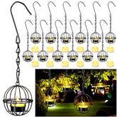 12 Set Hanging Tealight Candle Holder Outdoor Hanging Vintage Lanterns Candle Holder With Tea Lights For Home Garden Backyard Pergola Patio Umbrella Tree Window Decor