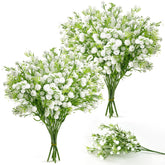 12Pcs Babys Breath Artificial Flowers, White Real Touch Faux Baby Breath Flowers Artificial Bulk, Fake Gypsophila For Wedding Bouquet Home Arrangements Garden Party Decor (Each Stem Has 5 Branches)