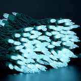 Cool White Faceted Led Christmas Lights 200 Count 50 Ft, Pack Of 2 Strands 25 Ft 100 Lights Ul Certified Commercial Grad