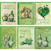 St. Patrick'S Day Cards With Envelopes Vintage Watercolor Foil Embossed Greeting Cards 24Pcs
