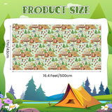 Camping 1St Birthday Wrapping Paper Roll For Boy, One Happy Camper Gift Wrap Paper With Tent Bear, 1 Year Old Gift Art Packing Paper For Baby Shower First Birthday'S Party, 17Inch X 16.5Feet