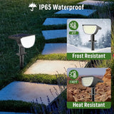 4 Pack 76 LED Solar Spot Lights IP65 Waterproof Cool White Landscape Pathway Lights