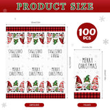 Christmas Napkins Disposable, 100Pcs Christmas Gnome Paper Napkins, Christmas Disposable Paper Decorative Guest Napkins For Christmas Dinner Party Supplies, 7.87 X 4.3 Inch(Gnome)