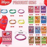 36 Pack Slang Words Valentine'S Day Cards With Friendship Knot Bracelets, School Valentines Day Gifts Bulk For Kid, Student, Tween, Teen, Girl, Boy From Teacher Classroom Exchange Party Favors