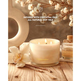 Luxury Vanilla Soy Candles | Large 3 Wick Jar Candle | Up To 50 Hours Burning Time | 100% Natural Soy Wax | Relaxing Aromatherapy Aesthetic Candle | Housewarming Gift For Men And Women
