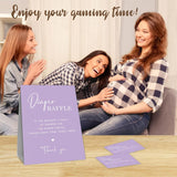 Baby Shower Diaper Raffle Game Set, Calligraphy Purple Theme, 1 Standing Sign & 50 Raffle Tickets, Baby Shower Game Kit, Gender Reveal Party Supplies - A18