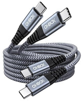 2 Pack 6FT 60W USB C to USB C Fast Charging Cable Braided Cord for iPhone Samsung CarPlay