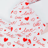 60 Sheets Red Love Tissue Paper Bulk,14" X 20",White With Red Love Heart Design Tissue Paper For Gift Bags, Birthday,Valentine'S,Mother'S Day,Weddings