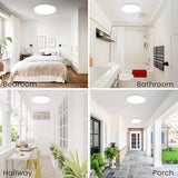 12 Inch White LED Ceiling Light 3200LM Dimmable Flush Mount Fixture