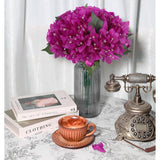 Bougainvillea Artificial Flowers 2 Bundles 17.32" Faux Bougainvillea Silk Flowers Uv Resistant For Outside For Home Wedding Decor(Fuchsia)