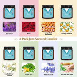 8 Pcs Nurse Appreciation Gifts For Nurses Week Gifts 3.5 Oz Candle Soy Wax Scented Candles For Nurse Women, 8 Scents(Amber)