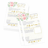 25 Floral Wedding Advice Cards-Bridal Shower Games, Wedding Guest Book Alternative, Wedding Card Boxes For Reception, Wedding Games For Guests, Reception Advice For The Bride