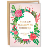 Funny Mothers Day Card From Daughter Son | Cute Happy Birthday Card For Mom | Adult Dirty Humorous Mother’S Day Appreciation Card | More Than My Sister Card