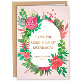 Funny Mothers Day Card From Daughter Son | Cute Happy Birthday Card For Mom | Adult Dirty Humorous Mother’S Day Appreciation Card | More Than My Sister Card