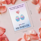 You Are My Penguin Valentine Cards, Valentines Day Card For Wife, Valentines Day Cards, Cute Valentines Cards For Wife, Valentine'S Day Cards, (Blue Penguins With Balloon)