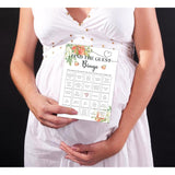 White Floral Peach Find The Guest Bingo Game, Baby Shower Games, Pack Of 30 Game Cards, Gender Neutral Boy Or Girl - Fa31