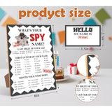 Spy Birthday Party Decoration, Spy Party Game, What'S Your Spy Name, Perfect For Spy Birthday Party Activities, 30Pcs Sticker Name Cards For Birthday Party Supply