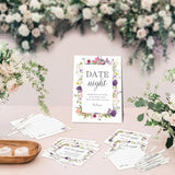 Date Night Game Sign And 50 Date Night Cards, Bridal Shower Bachelorette Games, Wedding Reception Games, Bridal Shower Favors, Love Is In Bloom Decorations-Dnc10