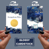 Blue Watercolor Bridal Shower Games - 30 Pack - Scratch Off Raffle Cards - Fun Wedding Shower Game & Engagement Party Ideas - Modern Gold Floral Theme