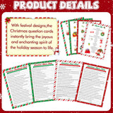 104Pcs Christmas Party Trivia Game Cards Xmas Festival Guessing Activity Christmas Question And Answer Cards For Adults Family Friends Coworkers Groups Winter Holiday Party Supplies (Classic)